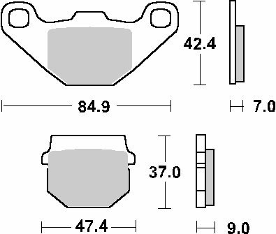 SBS PROMOCJA KLOCKI HAMULCOWE KH83 STREET STANDART CERAMIC APRILIA RS4 50 12-19, PIAGGIO VESPA NRG 50 06-16, SUZUKI AH 50/80/100