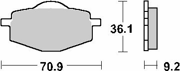 SBS PROMOCJA KLOCKI HAMULCOWE KH101 STREET STANDART CERAMIC YAMAHA CRYPTON 105 98-04, CYGNUS 50 96-01, DT 50R 89-97, DT 125R 96-