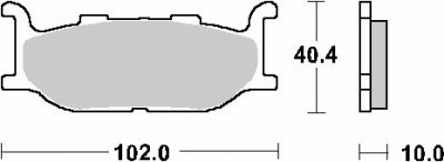 SBS PROMOCJA KLOCKI HAMULCOWE KH179 STREET STANDART CERAMIC KOLOR CZARNY PASUJE DO : YAMAHA XP400 `04; XP500 T-MAX