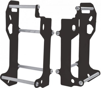 CROSSPRO OSŁONA CHŁODNICY ALUMINIOWA MODEL LIGHT: KTM SX/SXF/XC 15, EXCF 250 12-16, HUSQVARNA TC/TE/FC 14-16 KOLOR CZARNY ANODOW