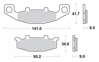 SBS PROMOCJA KLOCKI HAMULCOWE KH129 STREET STANDART CERAMIC KOLOR CZARNY