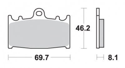 SBS KLOCKI HAMULCOWE KH158 STREET STANDART CERAMIC KOLOR CZARNY