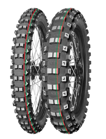 MITAS OPONA 90/90-21 TERRA FORCE-MX MH 54M (CZERWONO-ZIELONY PASEK) TT PRZÓD DOT 2024 (DOT:XMDC/JTDC/CDDC/CJDC) (460098) (zamien