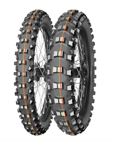 MITAS OPONA 90/100-14 TERRA FORCE-MX SM 49M (CZERWONO-ŻÓŁTY PASEK) TT TYŁ DOT 2024 (DOT:JXDC/JMDC/JSDC) (460050) (ZAMIENNIK:7000