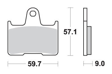 SBS KLOCKI HAMULCOWE KH254 STREET PERFORMANCE (EXCEL) SINTER KOLOR ZŁOTY PASUJE DO: SUZUKI GSXR 04-06 TYŁ