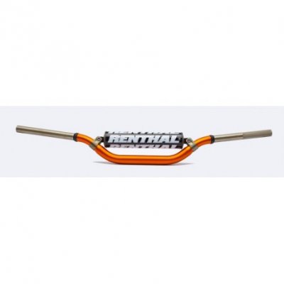 RENTHAL KIEROWNICA 7/8 CALA (22MM) MX MINI HANDLEBAR ORANGE KAWASAKI KX 65 02-16 PADDED KOLOR POMARAŃCZOWY Z GĄBKĄ