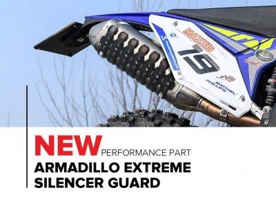 POLISPORT OSŁONA TŁUMIKA UNIWERSALNA ARMADILLO EXTREM SILENCER GUARD KOLOR CZERWONY