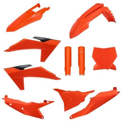 POLISPORT KOMPLET PLASTIKÓW (FULL KIT) KTM SX/SX-F/XC/XC-F 23-24 W ZESTAWIE TABLICA PRZEDNIA (8352500005) I OSŁONY AMORTYZATORÓW