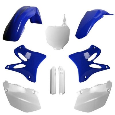 POLISPORT KOMPLET PLASTIKÓW (FULL KIT) YAMAHA YZ 125/250 02-04 W ZESTAWIE TABLICA PRZEDNIA (8658000001) I OSŁONY AMORTYZARORÓW (
