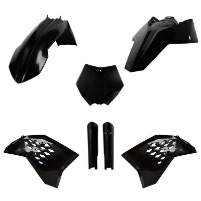 POLISPORT KOMPLET PLASTIKÓW (FULL KIT) KTM SX/SX-F/XC-F 08-10 W ZESTAWIE TABLICA PRZEDNIA (8664400002) I OSŁONY AMORTYZATORÓW (8