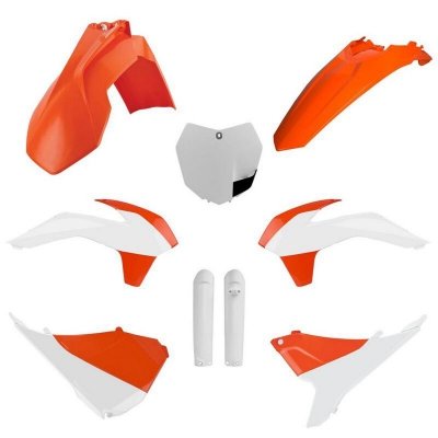 POLISPORT KOMPLET PLASTIKÓW (FULL KIT) KTM SX/SX-F/XC-F 15 W ZESTAWIE TABLICA PRZEDNIA (8659100002) I OSŁONY AMORTYZATORÓW (8398