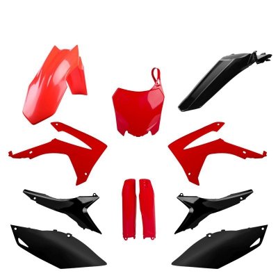 POLISPORT KOMPLET PLASTIKÓW (FULL KIT) HONDA CRF 250R 14-17; CRF 450R 13-16 W ZESTAWIE TABLICA PRZEDNIA (8659400001) I OSŁONY AM