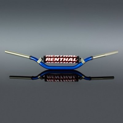 RENTHAL KIEROWNICA 1,1/8 CALA (28,6MM) MX TWINWALL 922 HANDLEBAR BLUE RC HIGH PADDED KOLOR NIEBIESKI Z GĄBKĄ