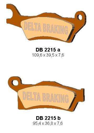 DELTA BRAKING KLOCKI HAMULCOWE KH617 CAN-AM OUTLANDER 800/1000 '12, RENEGADE 1000 '12 PRAWY PRZÓD, TYŁ - ZASTĘPUJĄ DB2