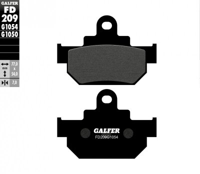 GALFER KLOCKI HAMULCOWE KH106 PÓŁMETALICZNE (GRUBOŚĆ 7MM)