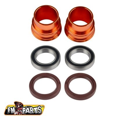 FM-PARTS ŁOŻYSKA KOŁA TYLNEGO Z USZCZELNIACZAMI I TULEJKAMI KTM / HUSQVARNA / GAS GAS 03-23 (OŚKA 20MM) KOLOR POMARAŃCZOWY