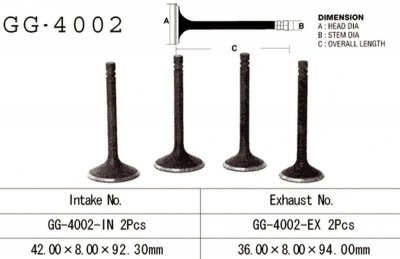 VESRAH ZAWÓR SSĄCY KAWASAKI KZ 750 76-84 (OEM: 12004-014) (1SZT.) (MADE IN JAPAN)
