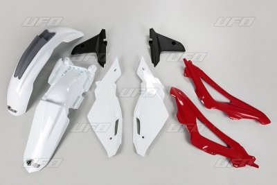 UFO KOMPLET PLASTIKÓW HUSQVARNA CR 125 09-13 KOLOR OEM (BIAŁY/CZERWONY/CZARNY) (HU611E999)