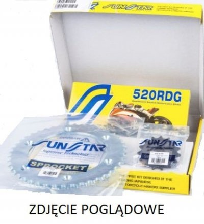 SUNSTAR ZESTAW NAPĘDOWY SUZUKI GLADIUS 650 09-14 STANDARD (15/46/112) (DO 750CC) (SUN32515/SUN1-3383-46/SS520RDG-112N) - MADE IN