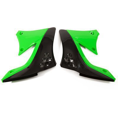 UFO OSŁONY CHŁODNICY KAWASAKI KXF 450 09-11 KOLOR OEM (CZARNY/ZIELONY)
