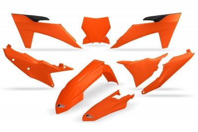 UFO KOMPLET PLASTIKÓW KTM SX 125 / 250 / 300 TBI 23-24, SX-F 250 / 350 / 450 23-24 KOLOR POMARAŃCZOWY