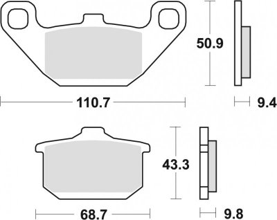 TRW ZF KLOCKI HAMULCOWE KH85 ORGANIC KAWASAKI EN 500 90-03, GPZ 600 85-90, VN 750 86-95, GTR 1000 86-93, ZR 1100 96-97, VN 1500 