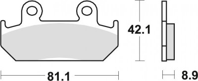 TRW ZF KLOCKI HAMULCOWE KH121 SINTER STREET HONDA CMX 450 86-89, CBR 600 87-94, XRV 750 AFRICA TWIN 90-92, PRZÓD (PROMOCJA)