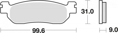 TRW ZF KLOCKI HAMULCOWE KH275 ORGANIC YAMAHA TW 125 99-08 TW 200 91-15 R6 99-02, PRZÓD/TYŁ