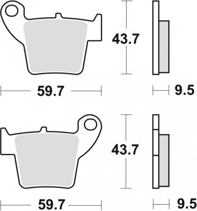 TRW ZF KLOCKI HAMULCOWE KH346 SINTER OFFROAD HONDA CRF 250 04-, CRF 450 02-, TYŁ