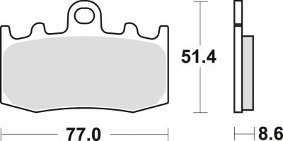 TRW ZF KLOCKI HAMULCOWE KH335 SINTER STREET BMW R 1100 S 01-05, R 1150 GS / ADV / R / RT 01-06, K 1200 GT / RS 01-08, K 1200 S 0