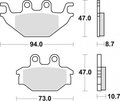 TRW ZF KLOCKI HAMULCOWE KH377 SINTER OFFROAD CAN-AM DS 250 08-15, KAWASAKI KVF 300 13-, PRZÓD/TYŁ