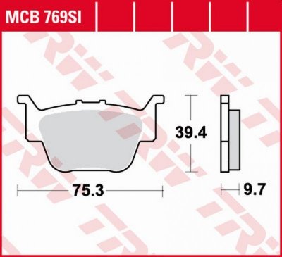 TRW ZF KLOCKI HAMULCOWE KH SINTER OFFROAD HONDA TRX 450 04-09, TRX 650 03-05, TRX 680 06-13, TRX 420 09-, TYŁ, KYMCO URBAN QUAD 