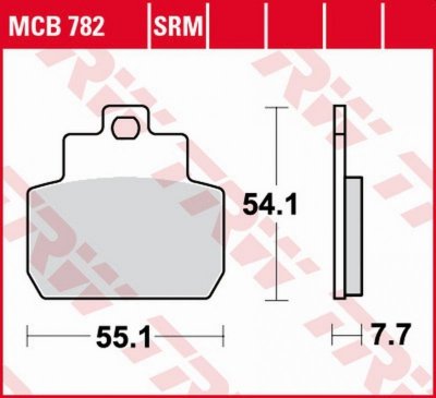 TRW ZF KLOCKI HAMULCOWE KH425 ORGANIC PIAGGIO MP3 125 07-08, X8 125 06-08, X8 150 05-08 TYŁ