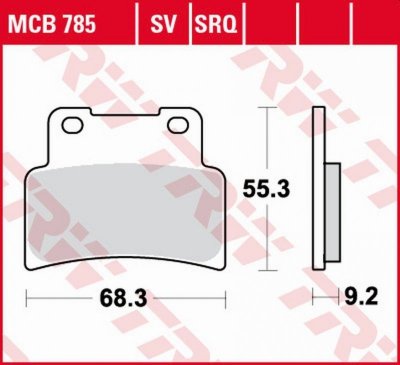 TRW ZF KLOCKI HAMULCOWE KH432 SINTER STREET APRILIA RS 125 07-13, SL 750 SHIVER/DROSODURO 07-17, NA 850 MANA 07-16, SL 900 SHIVE
