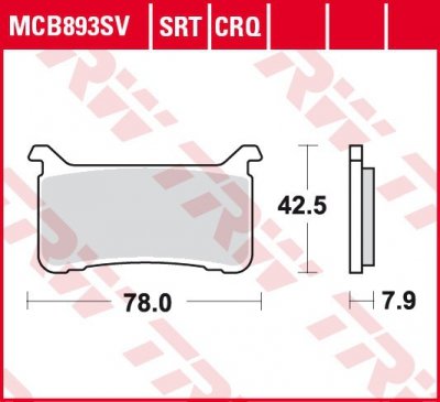 TRW ZF KLOCKI HAMULCOWE KH700 SINTER STREET HONDA CB 1000 R 18-19, CB 1100R 17-19, CBR 1000 R FIREBLADE 17-19, VFR 800 17-19, PR