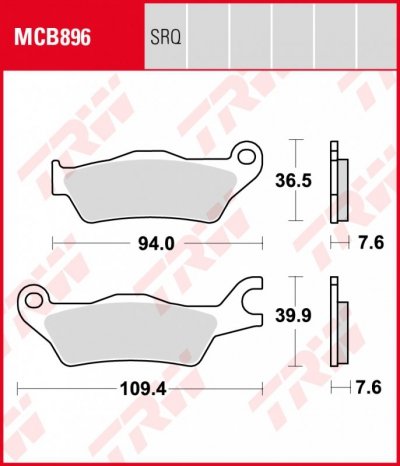 TRW ZF KLOCKI HAMULCOWE KH715 ORGANIC SUZUKI GSX 125 S 18-19, GSXR 125 R 18-19, GSXR 150 R 17-19, HONDA CBF 125 STUNER 06-19, CB