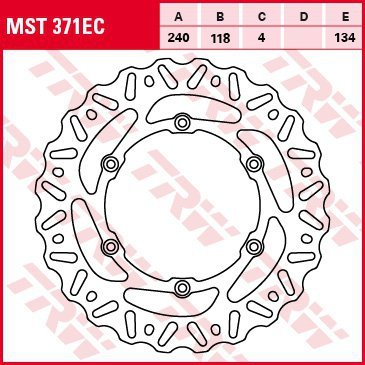 TRW ZF TARCZA HAMULCOWA TYŁ SUZUKI RM 125/250 99-10 , DRZ 400 SM 05-08, (240X118X4MM) PROMOCJA