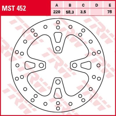 TRW ZF TARCZA HAMULCOWA PRZÓD HONDA NSC 50 VISION 12-, AFS 110 12-, NSC 110 11-, SCV 125 LEAD 10-13, PCX 125 10-14, SH 125 14-, 