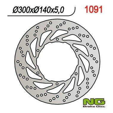 NG TARCZA HAMULCOWA PRZÓD APRILIA ETV 1000 CAPONORD 01-07 (300X140X5)(6X8,5MM)