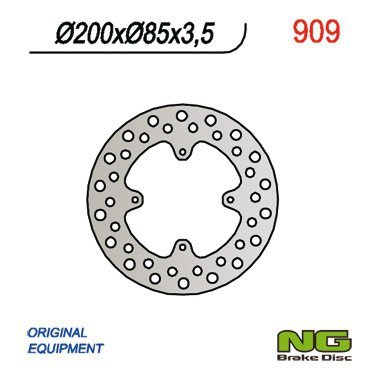 NG TARCZA HAMULCOWA TYŁ SUZUKI RM 85 05-20(6x6,5mm) (200X85X3,5)