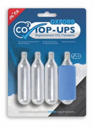 OXFORD NABÓJ CO2 DO POMPOWANIA OPON - Z GWINTEM (4 SZTUKI) (STARY KOD: OX161)