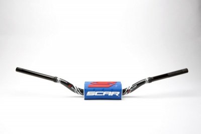 SCAR RACING KIEROWNICA 28,6MM MODEL YAMAHA YZ/YZF KOLOR CZARNY/BIAŁY GĄBKA KOLOR NIEBIESKI/CZARNY