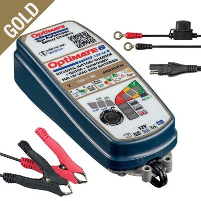 OPTIMATE ŁADOWARKA AKUMULATORÓW OPTIMATE 6 SELECT 12V 6A, 3-144AH, AGM / GEL / STD / EFB/ DEEP CYCLE, SAE (EL) (12)