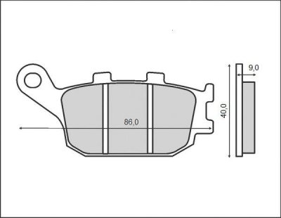 BRENTA KLOCKI HAMULCOWE TYŁ HONDA  CB 1000 Big One (93-97)