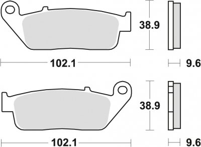 TRW klocki hamulcowe  tył HONDA GL - F6C Valkyrie 1500 ( 97-03 )