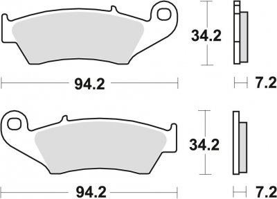 TRW klocki hamulcowe przód HONDA XL 600 V Transalp ( 97-07)