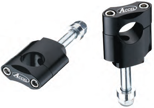 Accel mocowanie kierownicy 28,6mm wysokość 45mm ze śrubą M12 - srebrny