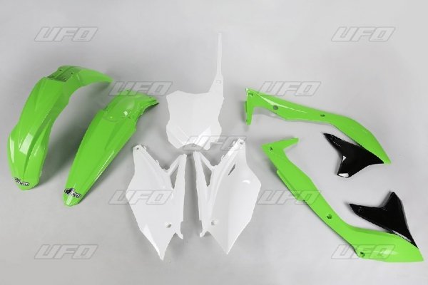 UFO KOMPLET PLASTIKÓW KAWASAKI KXF 450 '16-'17 KOLOR OEM (ZIELONY/CZARNY/BIAŁY)