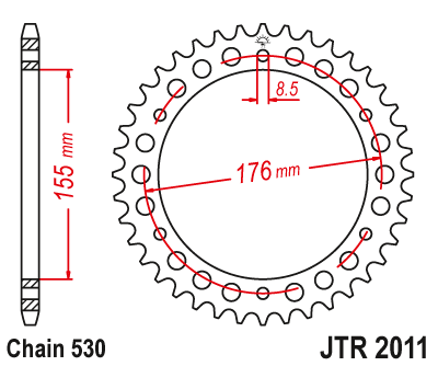 DID JT zestaw napędowy Triumph 955 Speed Triple / 02-04