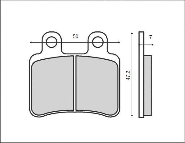 BRENTA KLOCKI HAMULCOWE DERBI/HM/PEUGEOT/MBK/YAMAHA/RIEJU/CPI, PRZÓD